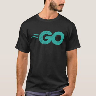 Goロゴ付きプログラミング言語動揺して Tシャツ
