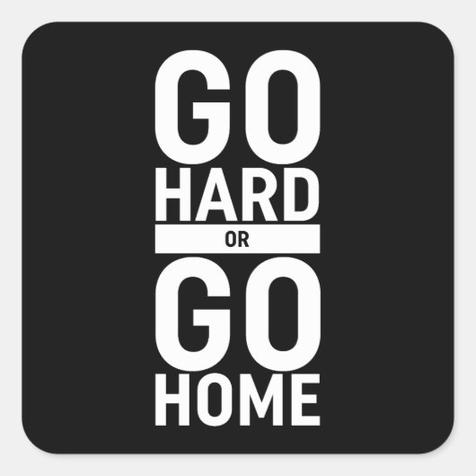 Go懸命またはGo Home スクエアシール (正面)