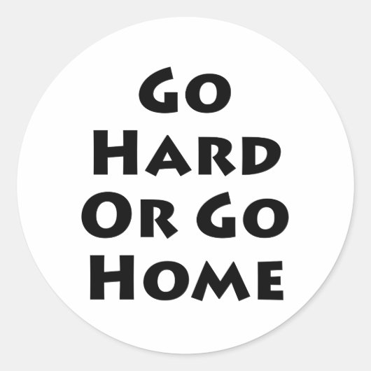 Go懸命またはGo Home ラウンドシール (正面)