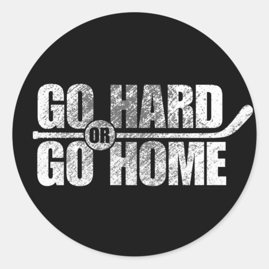 Go懸命またはGo Home (Hockey) ラウンドシール (正面)