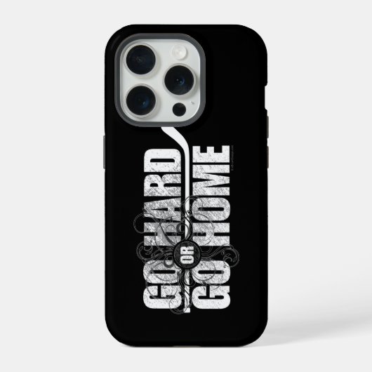 Go懸命またはGo Home (Hockey) iPhoneケース (裏面)