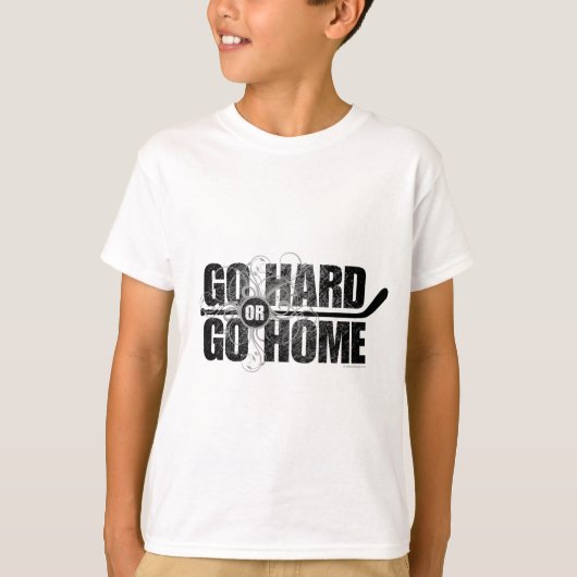 Go懸命またはGo Home (Hockey) Tシャツ (正面)