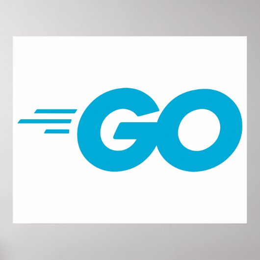 Go言語ロゴ (Goプログラミング言語) ポスター (正面)