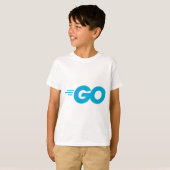 Go言語ロゴ (Goプログラミング言語) Tシャツ (正面フル)