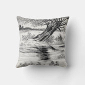 Go魚釣りと恋人Louis Wain クッション (裏面)