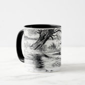 Go魚釣りと恋人Louis Wain マグカップ (正面左)