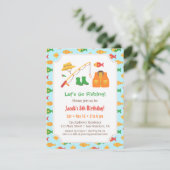 Go魚釣りカラフルバースデーパーティ招待状 招待状 (スタンド正面)