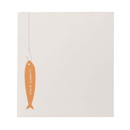 Go魚釣りメモ帳 – オレンジ ノートパッド (正面)