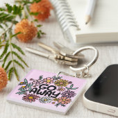 GO 遠くにフローラおもしろい可愛いデイジー手描き キーホルダー (正面右)