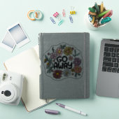 GO 遠くにフローラおもしろい可愛いデイジー手描き シール (iPadカバー)