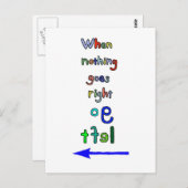 Go 離れ InspirationおもしろいタイポグラフィArt Postages ポストカード (正面/裏面)