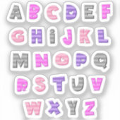 Go a little batty for this adorable alphabet シール (正面)