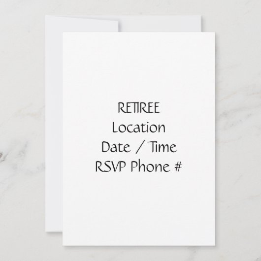 ** GO APE**ファミリの退職招待状 招待状 (裏面)