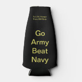 Go Army Beat Navy Beer Bottle Cozy ボトルクーラー (正面)