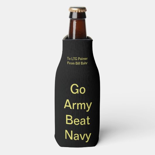 Go Army Beat Navy Beer Bottle Cozy ボトルクーラー (ボトル正面)