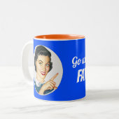 Go ask your father Two-Tone coffee mug simple ツートーンマグカップ (正面左)