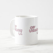 Go Away マグカップ | かわいいピンクの文字が入った面白いカップ (正面左)