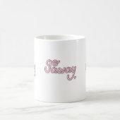 Go Away マグカップ | かわいいピンクの文字が入った面白いカップ (中央)