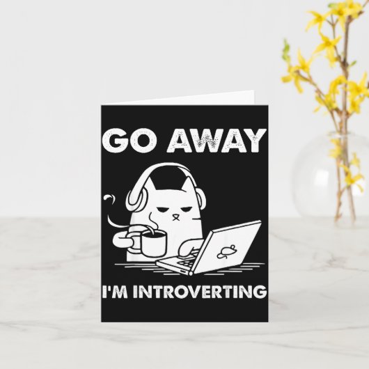 Go Away I'm Introverting  カード (黄色い花)