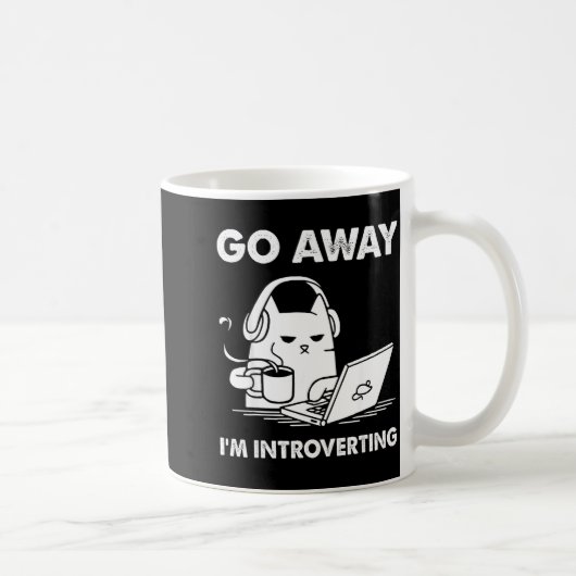 Go Away I'm Introverting  コーヒーマグカップ (右)