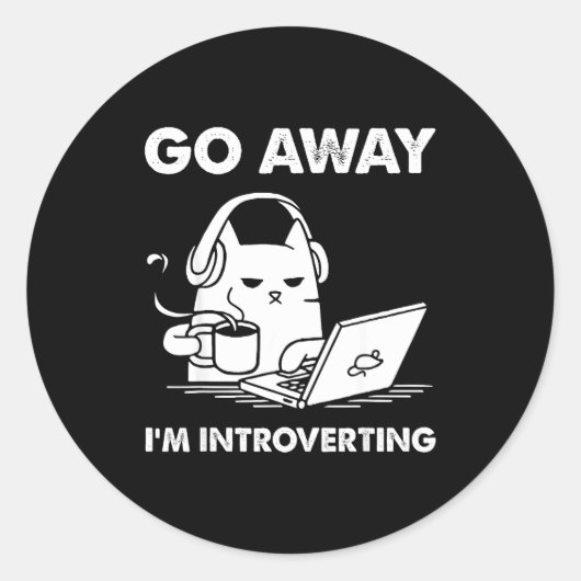 Go Away I'm Introverting  ラウンドシール (正面)