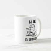 Go Away I'm Introverting Mug コーヒーマグカップ (正面右)