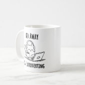 Go Away I'm Introverting Mug コーヒーマグカップ (正面左)