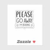 Go Away I'm Reading – 読書好きステッカー シール (シート)