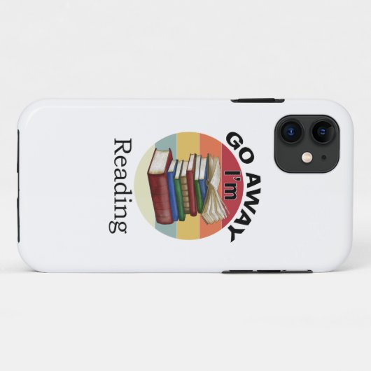 Go Away I'm Reading Funny Book Reader Bookworm Case-Mate iPhoneケース (裏面(横))