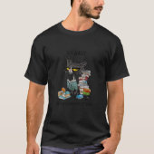 go away i'm reading right meow cat book lover funn tシャツ (正面)