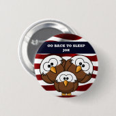 「GO BACK TO SLEEP JOE」ボタン 缶バッジ (正面&裏面)