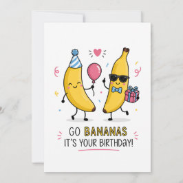 Go Bananas バースデー | 面白いバナナの誕生日カード シーズンカード