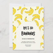 Go Bananas Birthday Party招待 招待状 (正面)
