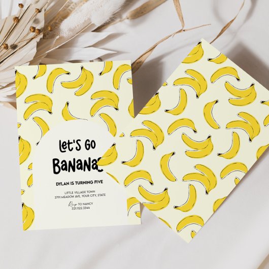 Go Bananas Birthday Party招待 招待状