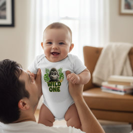 "Go Bananas" Jungle Gorilla Romper ベビーボディスーツ