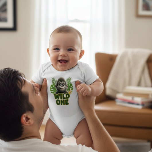 "Go Bananas" Jungle Gorilla Romper ベビーボディスーツ