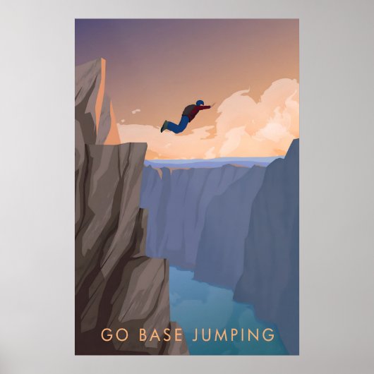 Go Base Jumping Travel Poster ポスター (正面)