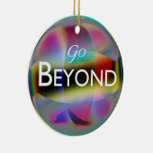"Go Beyond"/"Look Within"パステル抽象芸術アート セラミックオーナメント (右)