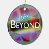 "Go Beyond"/"Look Within"パステル抽象芸術アート セラミックオーナメント (左)