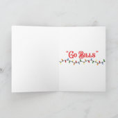 'Go Bills' 5" x 7"折り畳みクリスマスカード カード (内部)