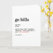 'Go Bills' 5" x 7"折り畳みクリスマスカード カード (黄色い花)