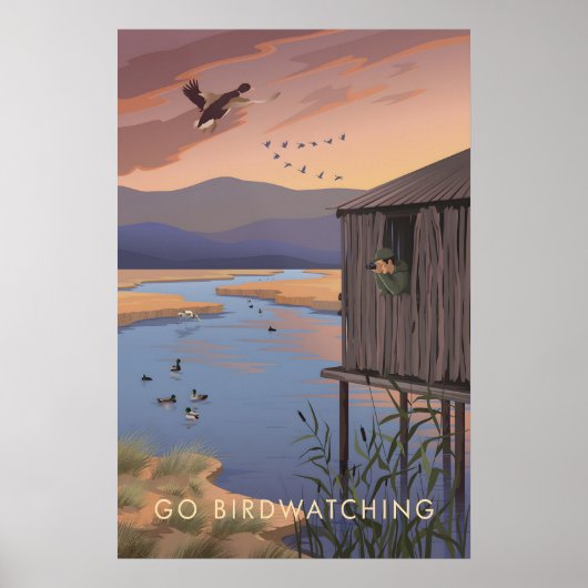 Go Birdwatching Travel Poster ポスター (正面)