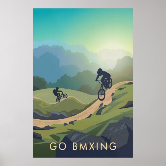 Go BMXing Travel Poster ポスター (正面)