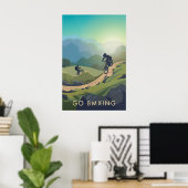Go BMXing Travel Poster ポスター (ホームオフィス)