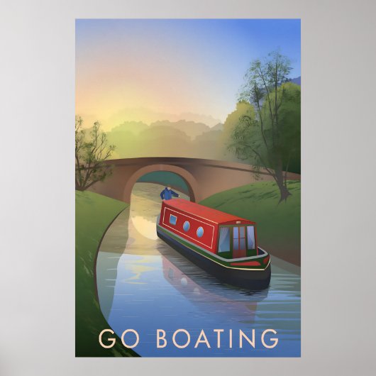 Go Boating Travel Poster ポスター (正面)