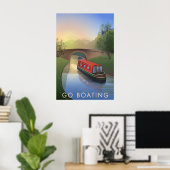 Go Boating Travel Poster ポスター (ホームオフィス)