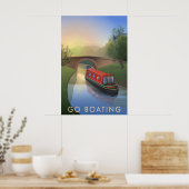 Go Boating Travel Poster ポスター (キッチン)