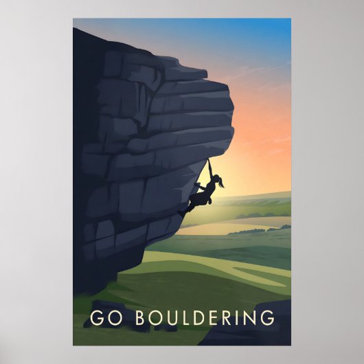 Go Bouldering Travel Poster ポスター (正面)