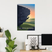 Go Bouldering Travel Poster ポスター (ホームオフィス)
