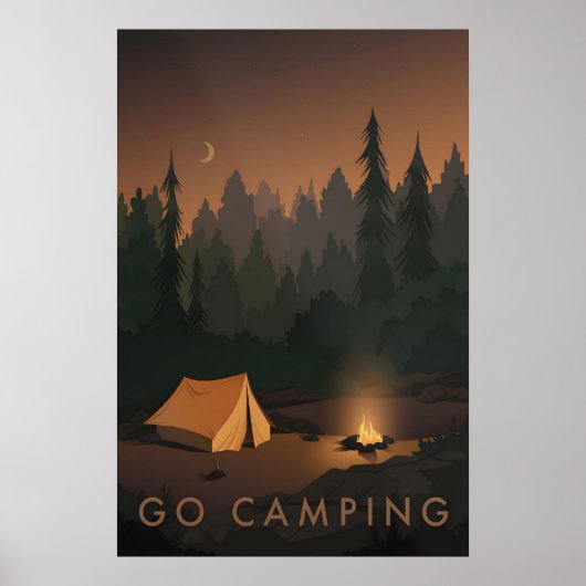 Go Camping Travel Poster ポスター (正面)